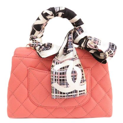 CHANEL シャネル マトラッセ ゴールド金具 2WAY ハンドバッグ グレインド カーフスキン レディース 中古