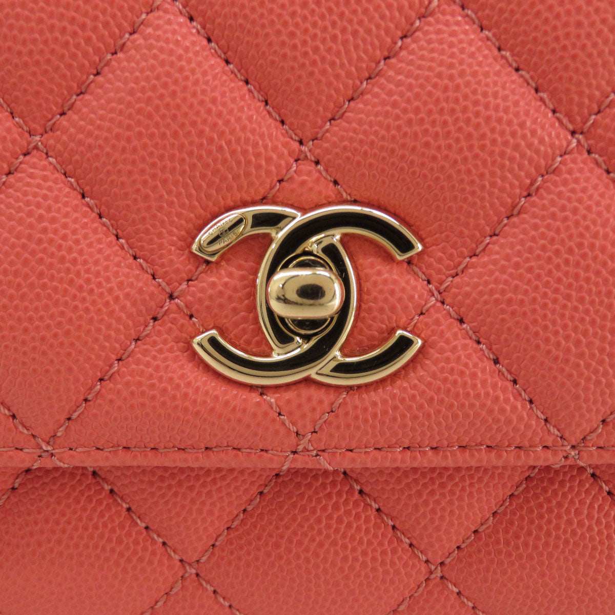 CHANEL シャネル マトラッセ ゴールド金具 2WAY ハンドバッグ グレインド カーフスキン レディース 中古