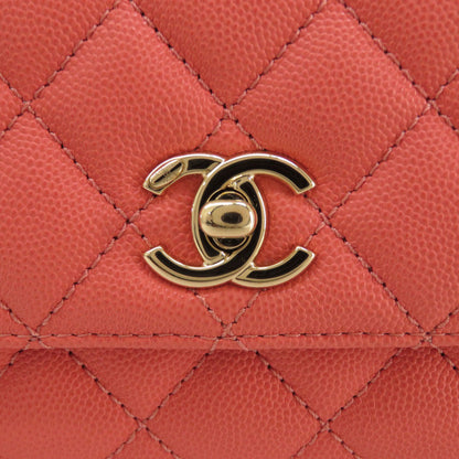CHANEL シャネル マトラッセ ゴールド金具 2WAY ハンドバッグ グレインド カーフスキン レディース 中古