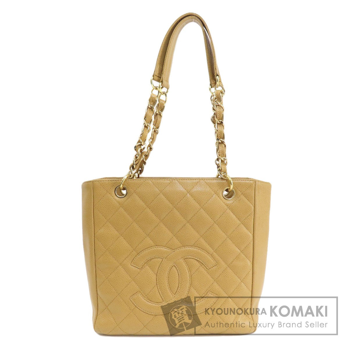 CHANEL シャネル チェーンバッグ マトラッセ ゴールド金具 トートバッグ グレインド カーフスキン レディース 中古