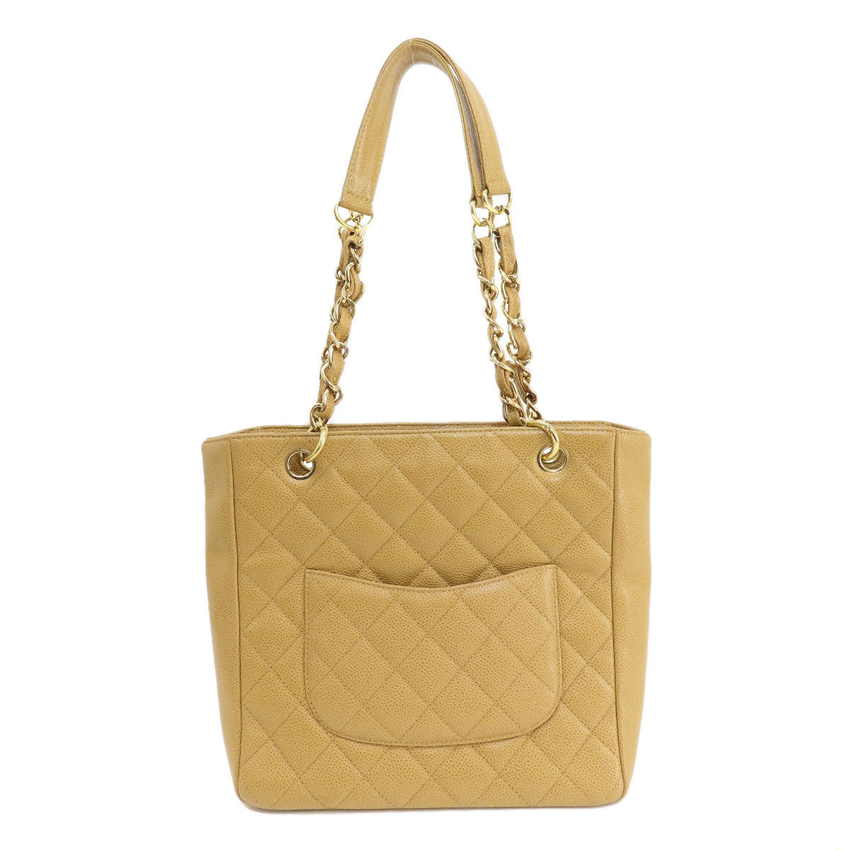 CHANEL シャネル チェーンバッグ マトラッセ ゴールド金具 トートバッグ グレインド カーフスキン レディース 中古
