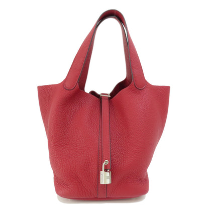 HERMES エルメス ピコタンロックMM レッド シルバー金具 ハンドバッグ トリヨン レディース 中古