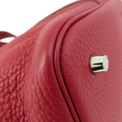 HERMES エルメス ピコタンロックMM レッド シルバー金具 ハンドバッグ トリヨン レディース 中古