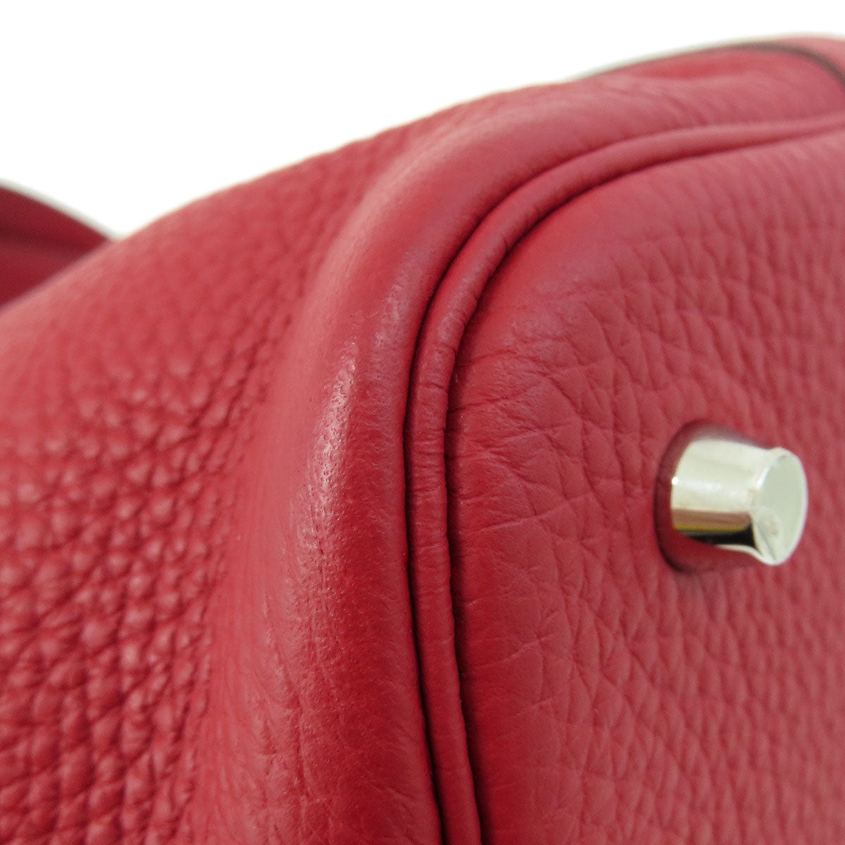 HERMES エルメス ピコタンロックMM レッド シルバー金具 ハンドバッグ トリヨン レディース 中古