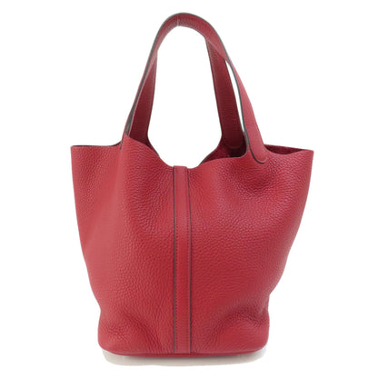 HERMES エルメス ピコタンロックMM レッド シルバー金具 ハンドバッグ トリヨン レディース 中古