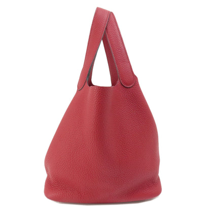 HERMES エルメス ピコタンロックMM レッド シルバー金具 ハンドバッグ トリヨン レディース 中古