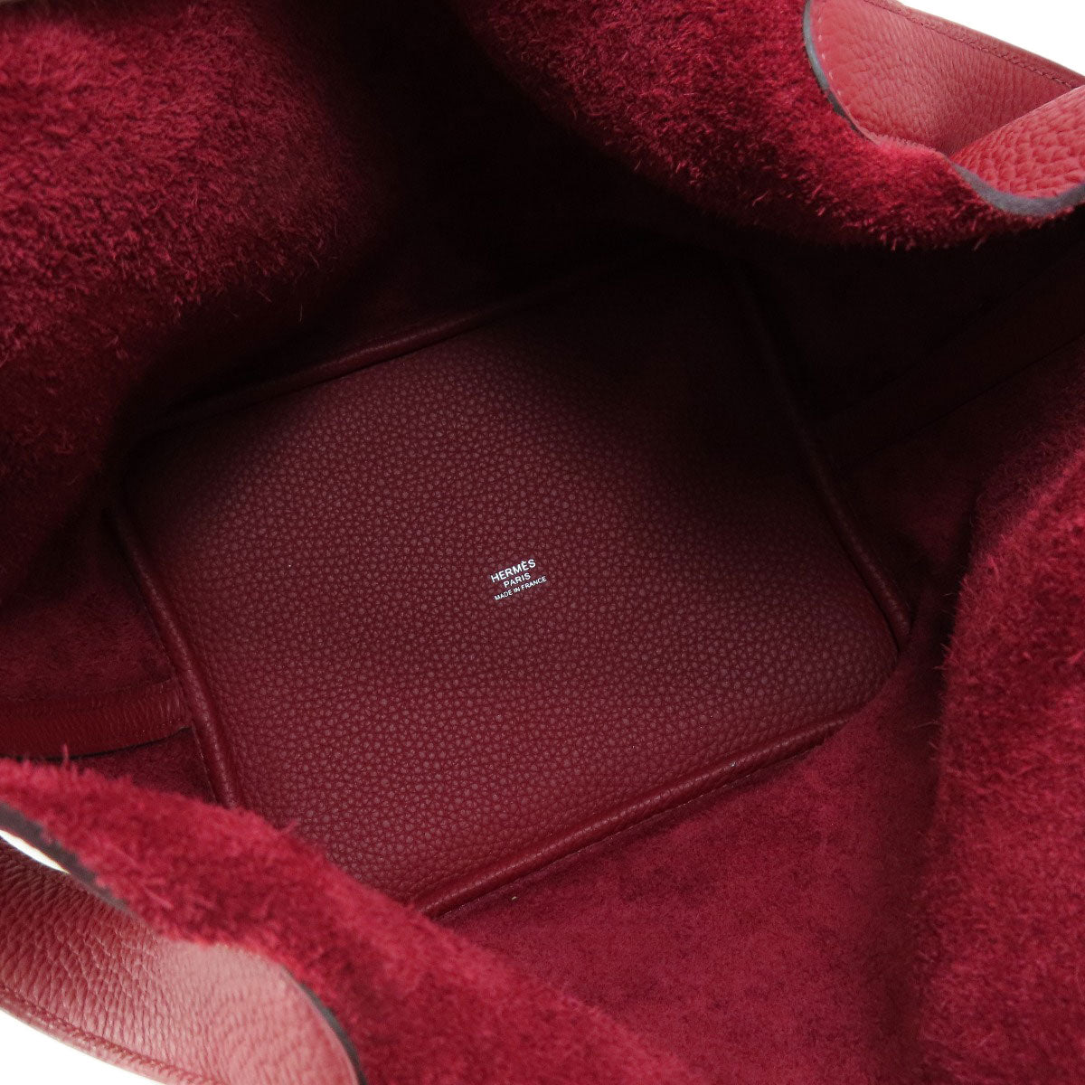 HERMES エルメス ピコタンロックMM レッド シルバー金具 ハンドバッグ トリヨン レディース 中古