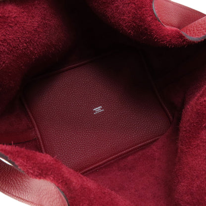 HERMES エルメス ピコタンロックMM レッド シルバー金具 ハンドバッグ トリヨン レディース 中古