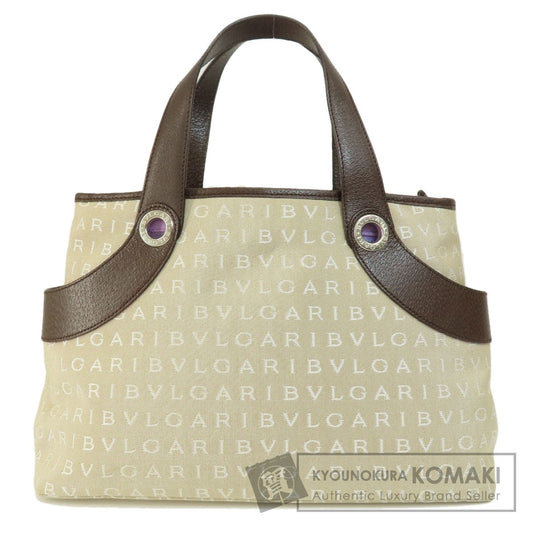 BVLGARI ブルガリ ロゴマニア ハンドバッグ キャンバス レディース 中古