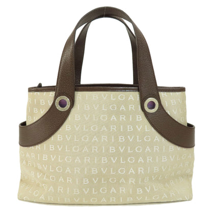 BVLGARI ブルガリ ロゴマニア ハンドバッグ キャンバス レディース 中古