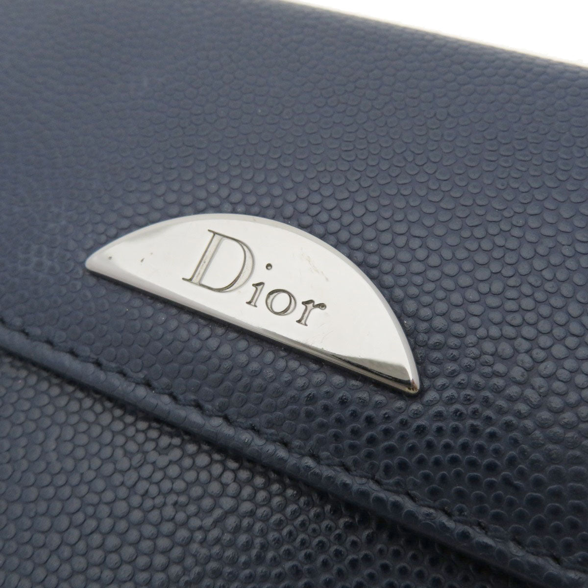 CHRISTIAN DIOR クリスチャンディオール ロゴ金具 二つ折り財布（小銭入れあり） レザー レディース 中古