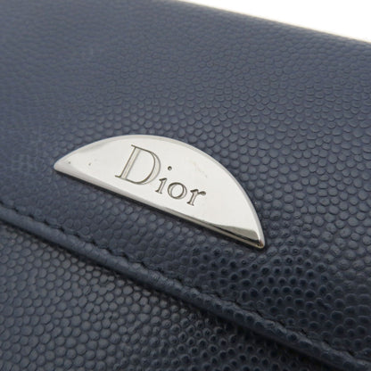 CHRISTIAN DIOR クリスチャンディオール ロゴ金具 二つ折り財布（小銭入れあり） レザー レディース 中古