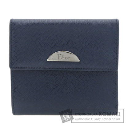 CHRISTIAN DIOR クリスチャンディオール ロゴ金具 二つ折り財布（小銭入れあり） レザー レディース 中古