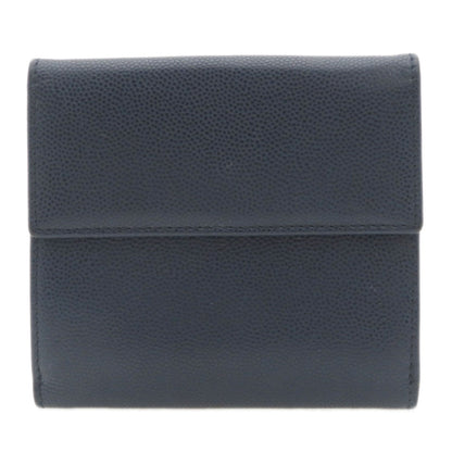 CHRISTIAN DIOR クリスチャンディオール ロゴ金具 二つ折り財布（小銭入れあり） レザー レディース 中古
