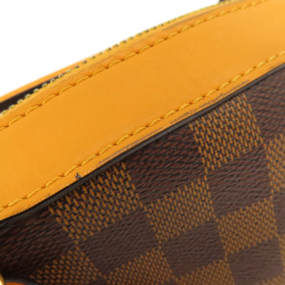 LOUIS VUITTON ルイヴィトン N40178 サンタモニカ サフラン ダミエ エベヌ ショルダーバッグ ダミエキャンバス レディース 中古