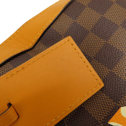 LOUIS VUITTON ルイヴィトン N40178 サンタモニカ サフラン ダミエ エベヌ ショルダーバッグ ダミエキャンバス レディース 中古