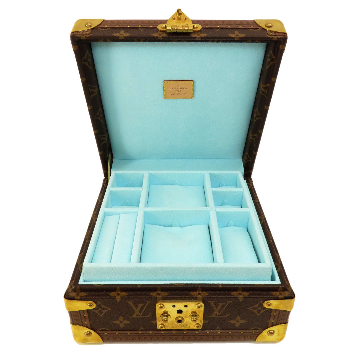 LOUIS VUITTON ルイヴィトン M10171 コフレ・ジュワイアリー モノグラム ブルーラグーン アクセサリーケース モノグラムキャンバス レディース 中古
