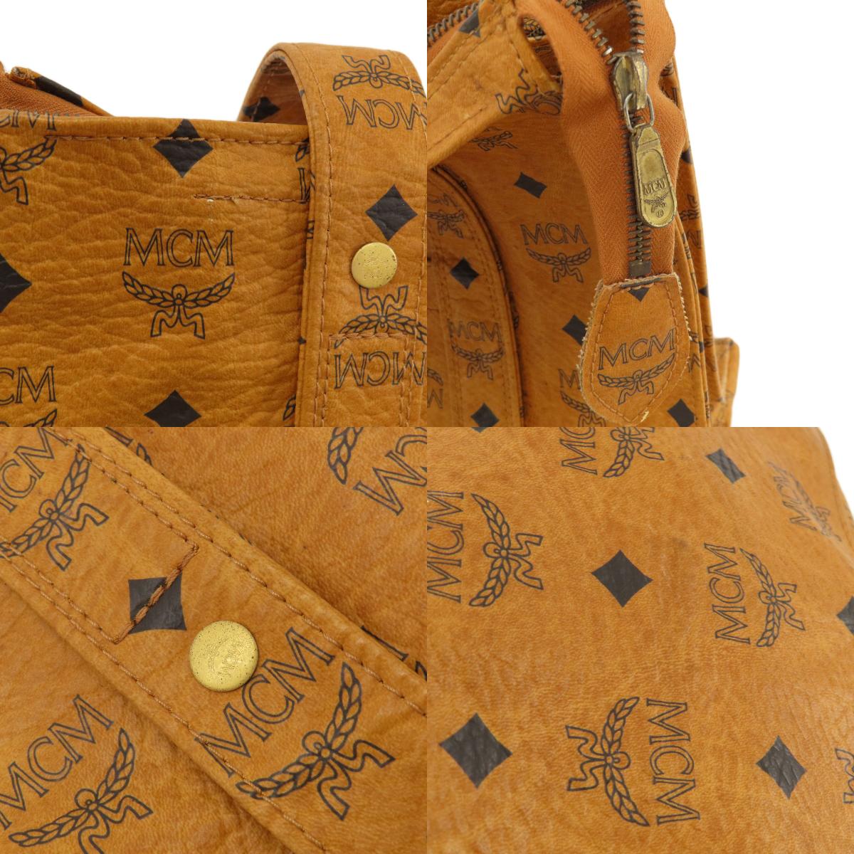 MCM エムシーエム ロゴデザイン ショルダーバッグ レザー レディース 中古