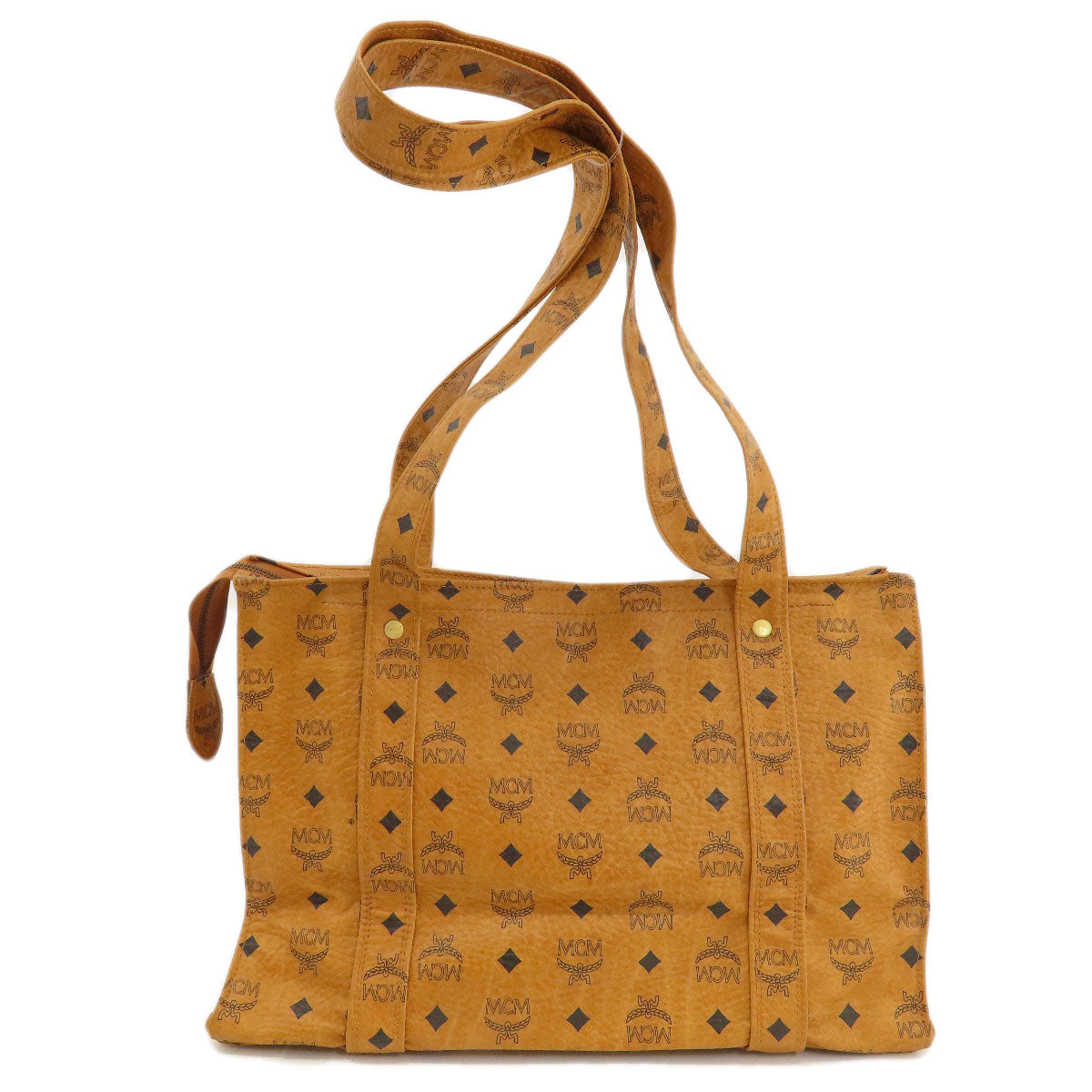 MCM エムシーエム ロゴデザイン ショルダーバッグ レザー レディース 中古