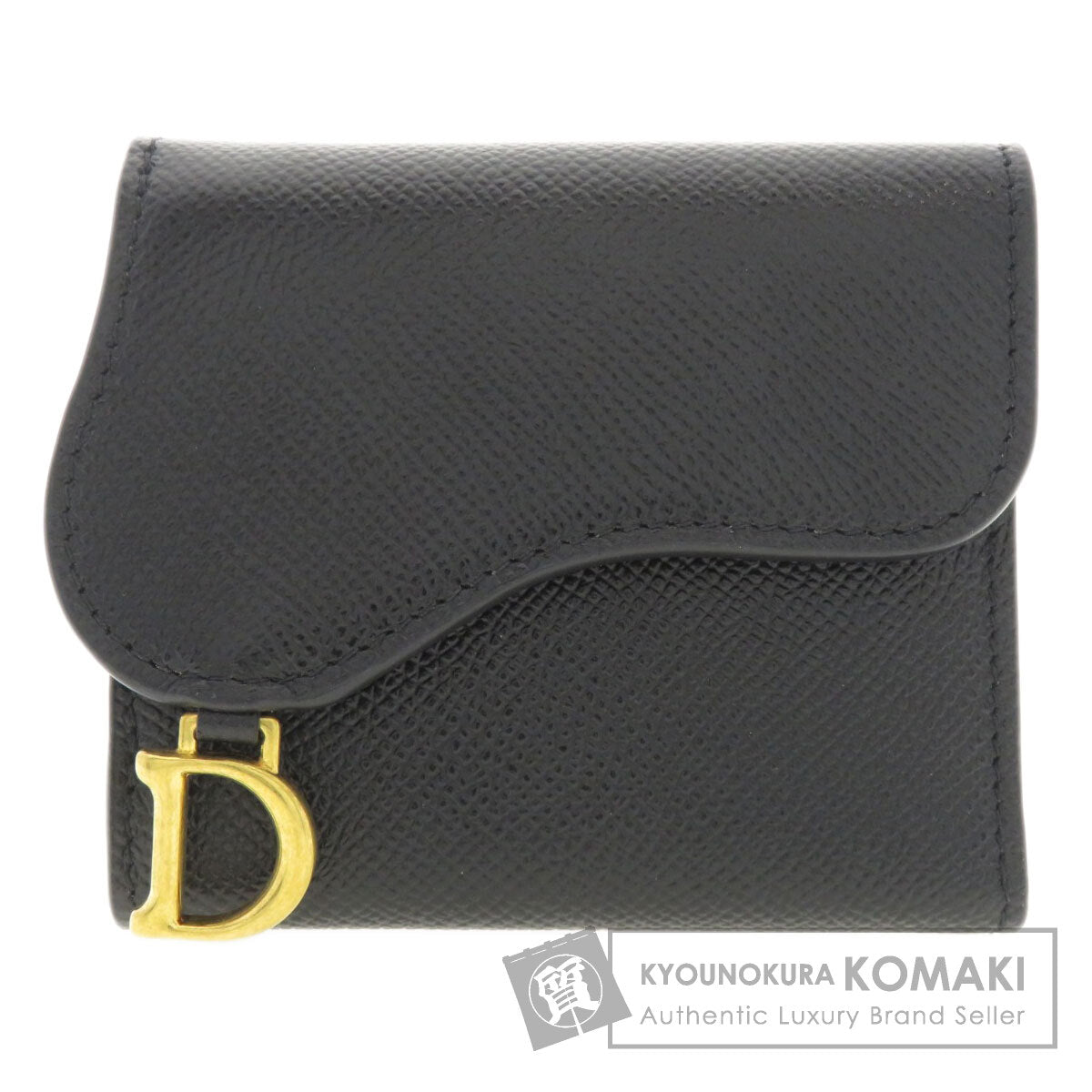 CHRISTIAN DIOR クリスチャンディオール サドル 二つ折り財布（小銭入れあり） カーフ レディース 中古