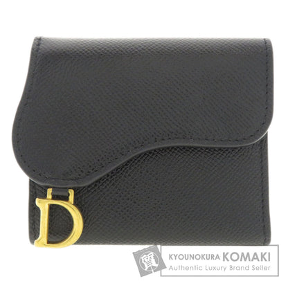 CHRISTIAN DIOR クリスチャンディオール サドル 二つ折り財布（小銭入れあり） カーフ レディース 中古