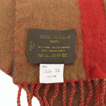 LOUIS VUITTON ルイヴィトン エシャルプ V・イストリック マフラー ウール レディース 中古