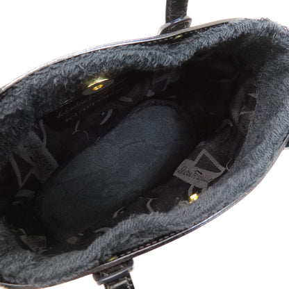 Salvatore Ferragamo サルヴァトーレフェラガモ ロゴ 替えバッグ付き ハンドバッグ パイル レディース 中古