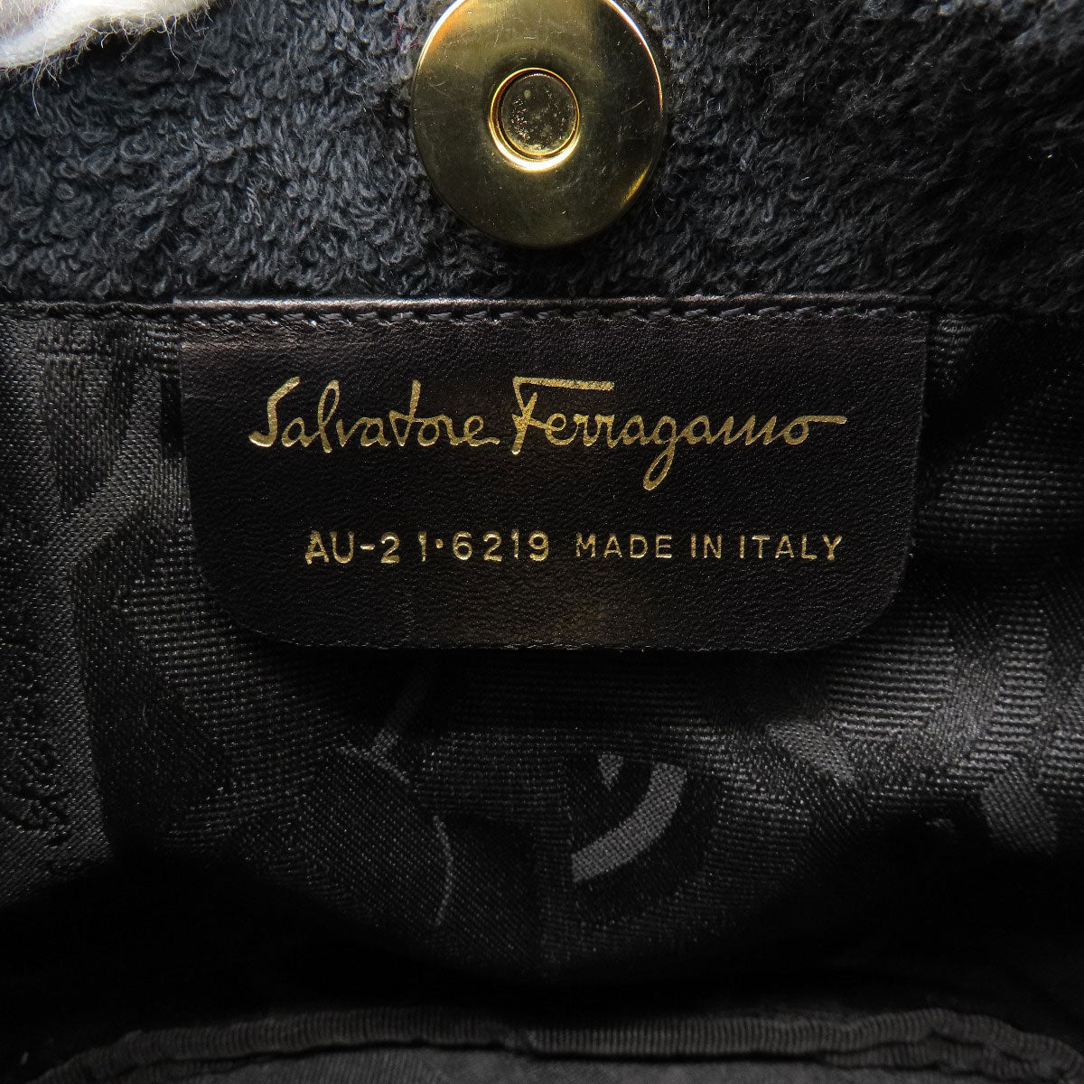Salvatore Ferragamo サルヴァトーレフェラガモ ロゴ 替えバッグ付き ハンドバッグ パイル レディース 中古