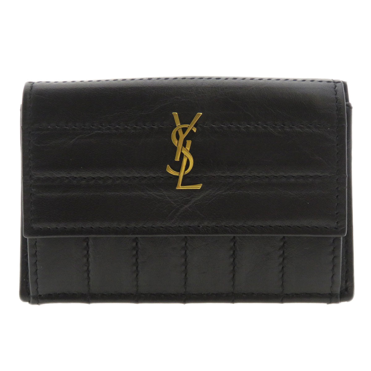SAINT LAURENT サンローラン ロゴモチーフ コインケース カーフ レディース 中古