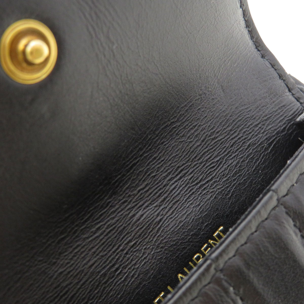 SAINT LAURENT サンローラン ロゴモチーフ コインケース カーフ レディース 中古