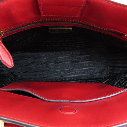 PRADA プラダ サフィアーノ 2WAY ハンドバッグ レザー レディース 中古
