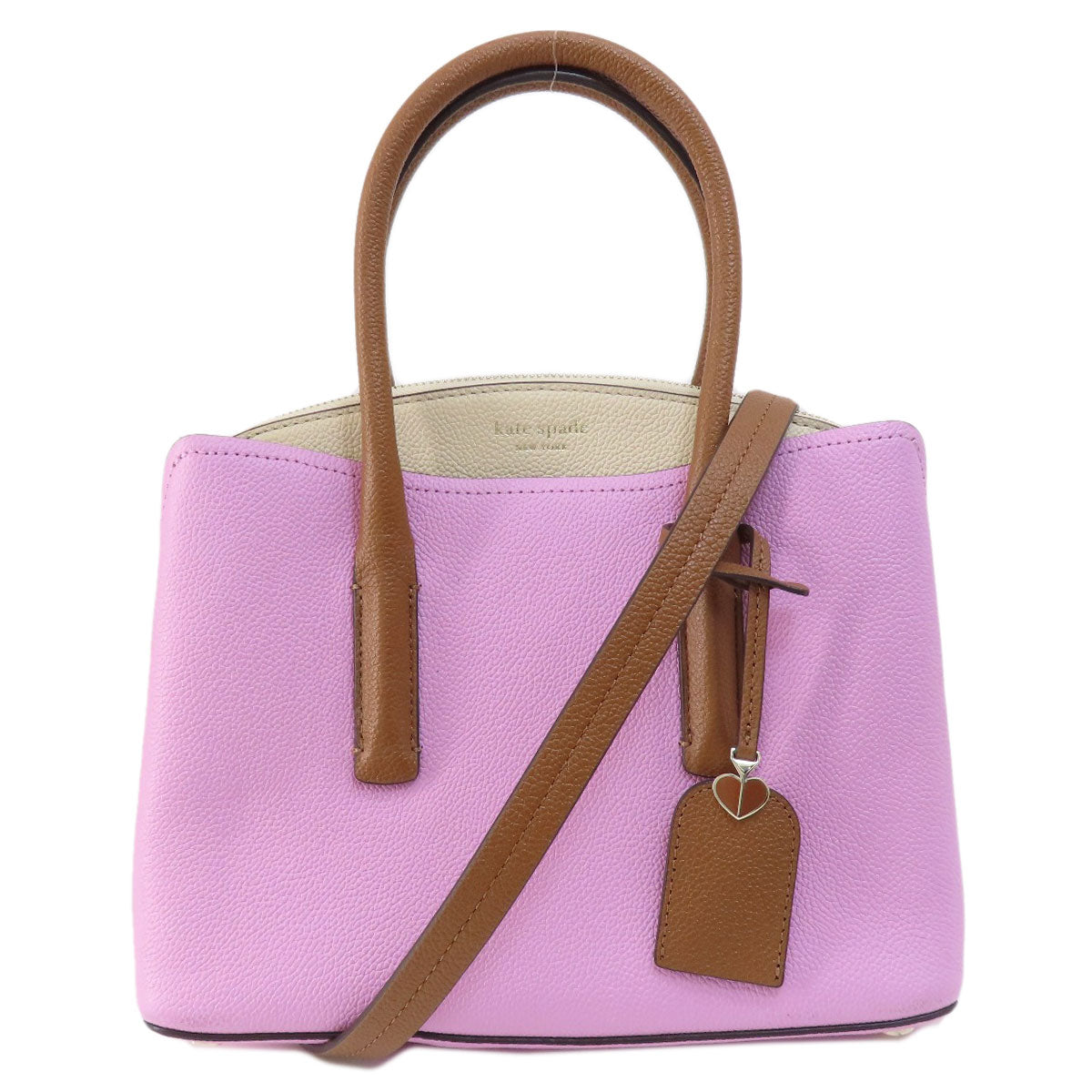 kate spade ケイトスペード ロゴ 2WAY ハンドバッグ レザー レディース 中古