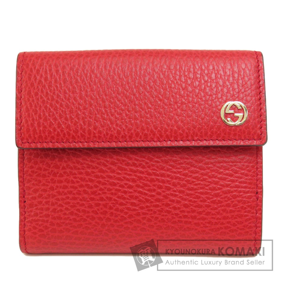 GUCCI グッチ 449405 インターロッキングG アウトレット 二つ折り財布（小銭入れあり） レザー レディース 中古
