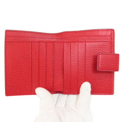 GUCCI グッチ 449405 インターロッキングG アウトレット 二つ折り財布（小銭入れあり） レザー レディース 中古