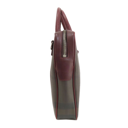 BURBERRY バーバリー チェック柄 2WAY ハンドバッグ PVC レディース 中古