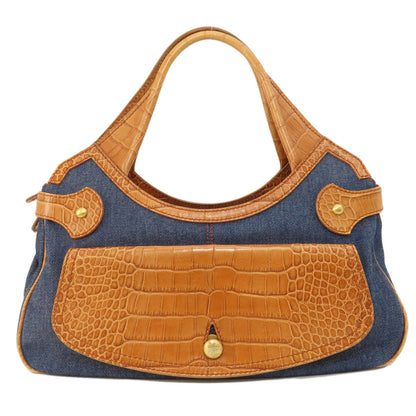 TODS トッズ 型押し トートバッグ レザー レディース 中古