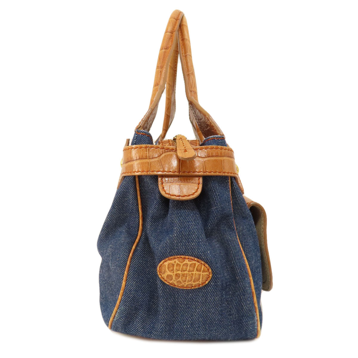 TODS トッズ 型押し トートバッグ レザー レディース 中古