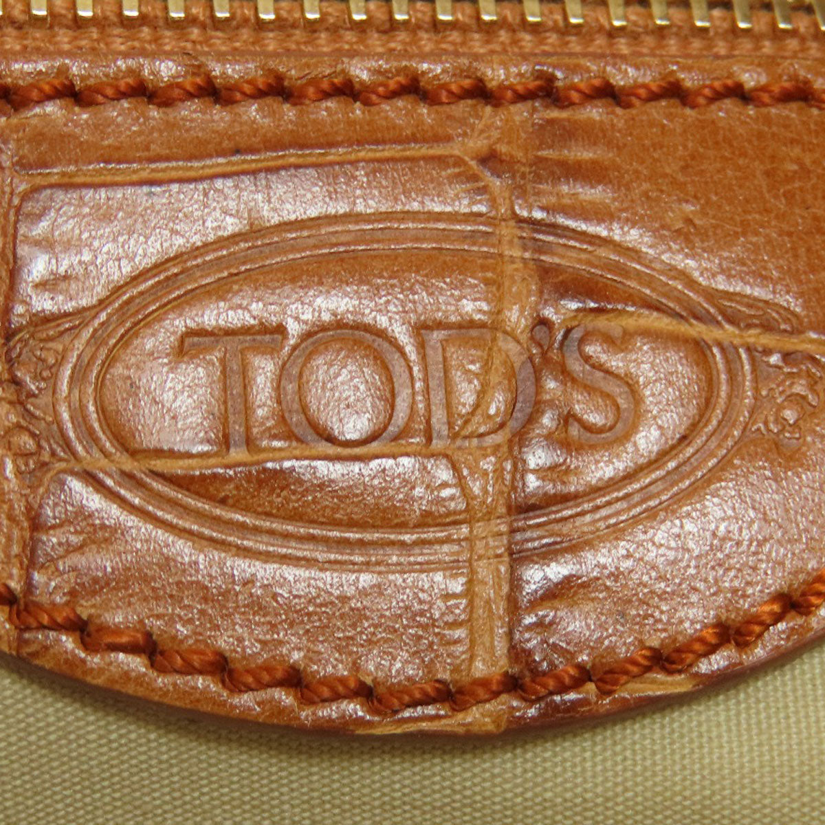 TODS トッズ 型押し トートバッグ レザー レディース 中古