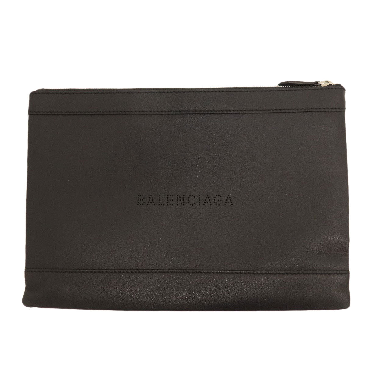 BALENCIAGA バレンシアガ 373834 ロゴ クラッチバッグ レザー レディース 中古