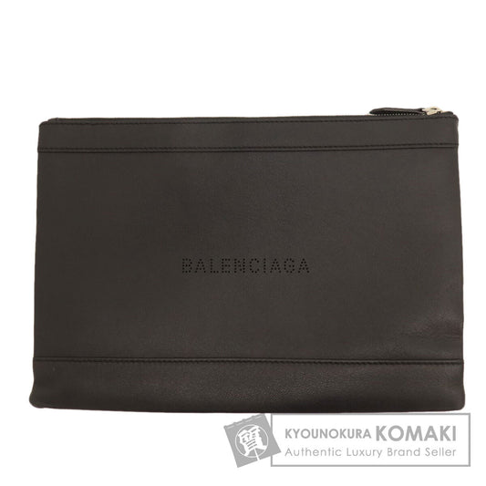 BALENCIAGA バレンシアガ 373834 ロゴ クラッチバッグ レザー レディース 中古