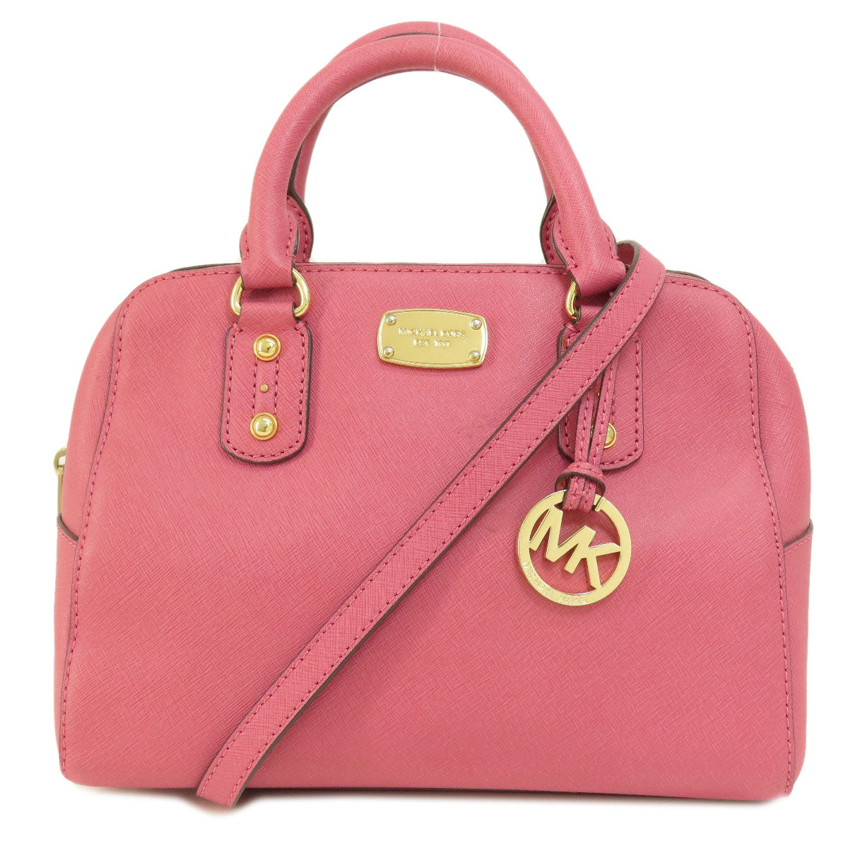 Michael Kors マイケルコース ロゴプレート 2WAY ハンドバッグ PVC レディース 中古
