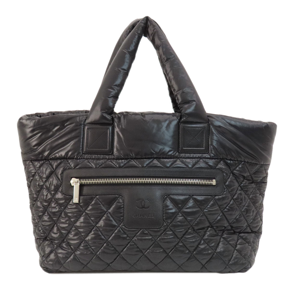 CHANEL シャネル コココクーン シルバー金具 ハンドバッグ ナイロン レディース 中古