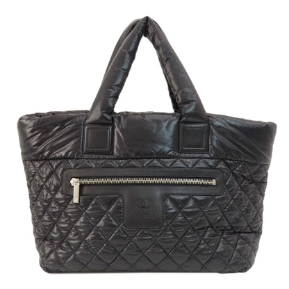 CHANEL シャネル コココクーン シルバー金具 ハンドバッグ ナイロン レディース 中古