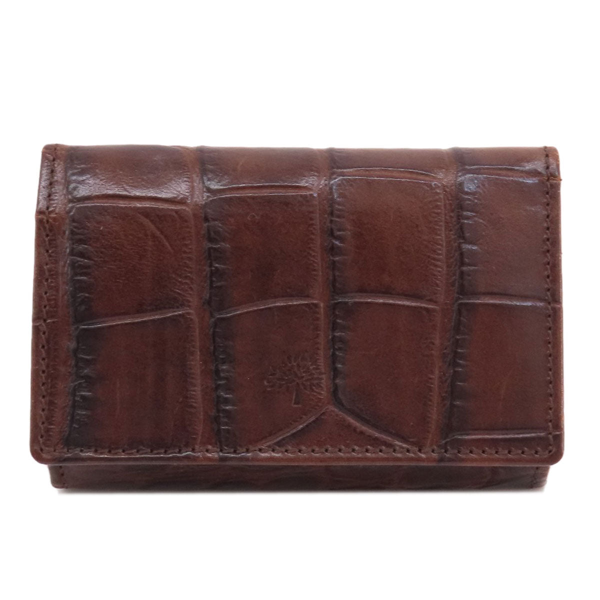 MULBERRY マルベリー ミニ財布 型押し コインケース レザー レディース 中古