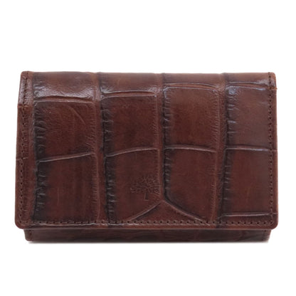MULBERRY マルベリー ミニ財布 型押し コインケース レザー レディース 中古