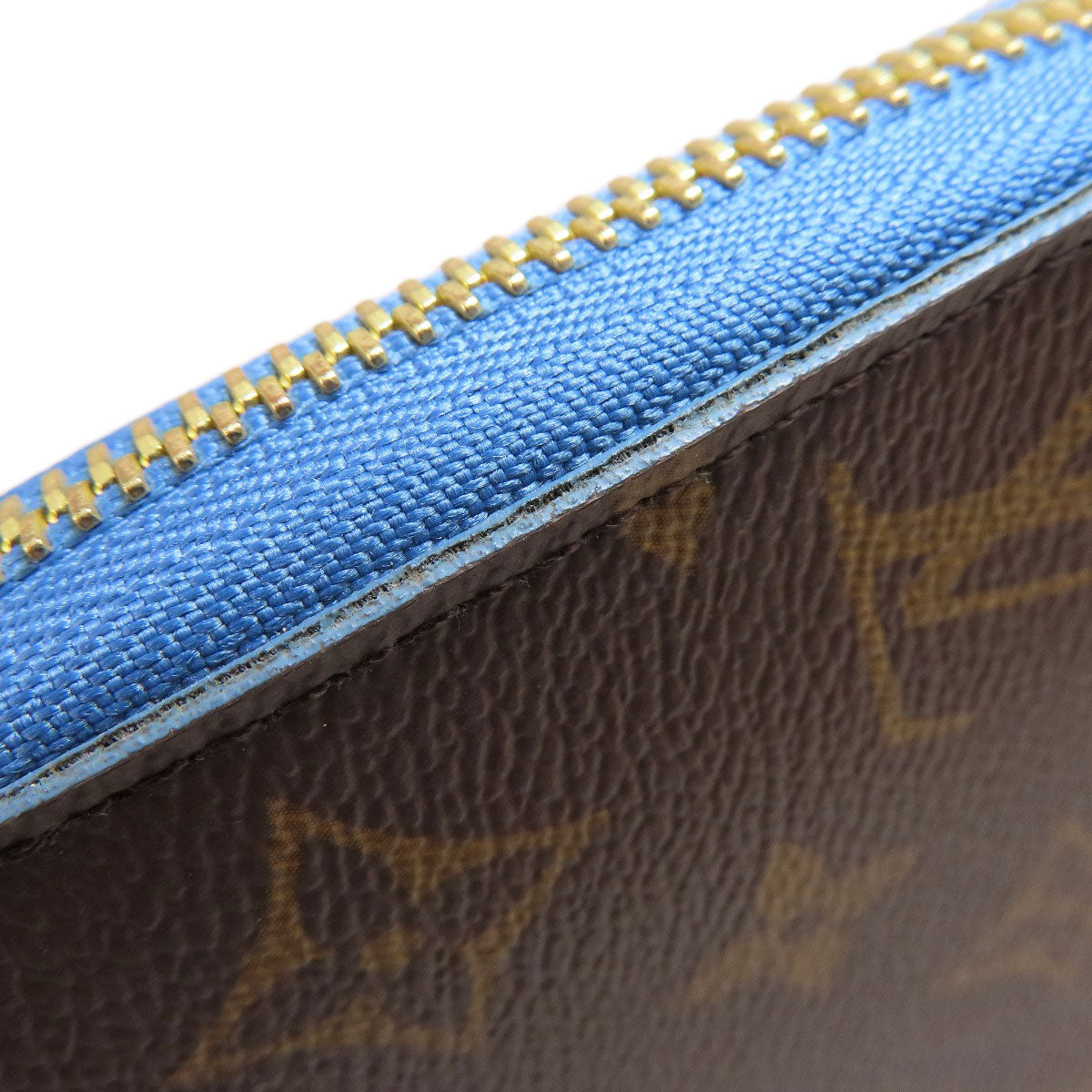 LOUIS VUITTON ルイヴィトン M63894 ジッピー・ウォレット モノグラム ブルージーン 長財布（小銭入れあり） モノグラムキャンバス レディース 中古