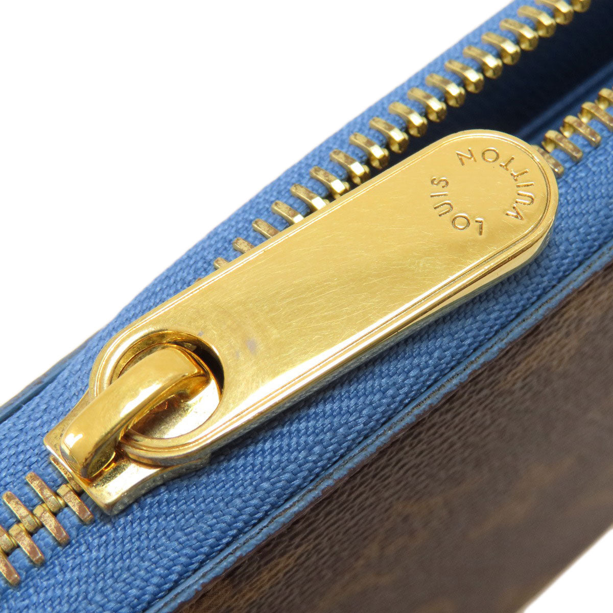 LOUIS VUITTON ルイヴィトン M63894 ジッピー・ウォレット モノグラム ブルージーン 長財布（小銭入れあり） モノグラムキャンバス レディース 中古