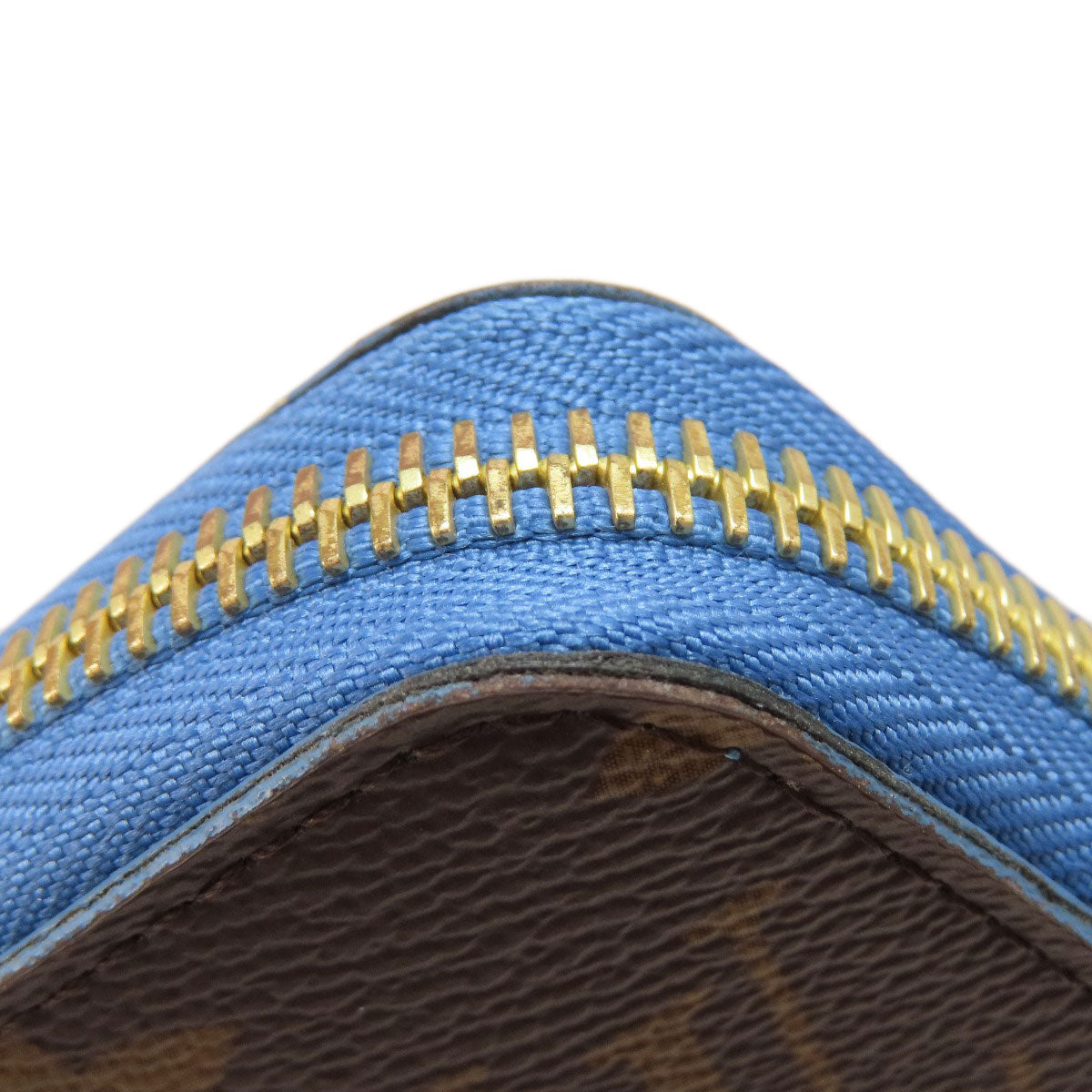 LOUIS VUITTON ルイヴィトン M63894 ジッピー・ウォレット モノグラム ブルージーン 長財布（小銭入れあり） モノグラムキャンバス レディース 中古