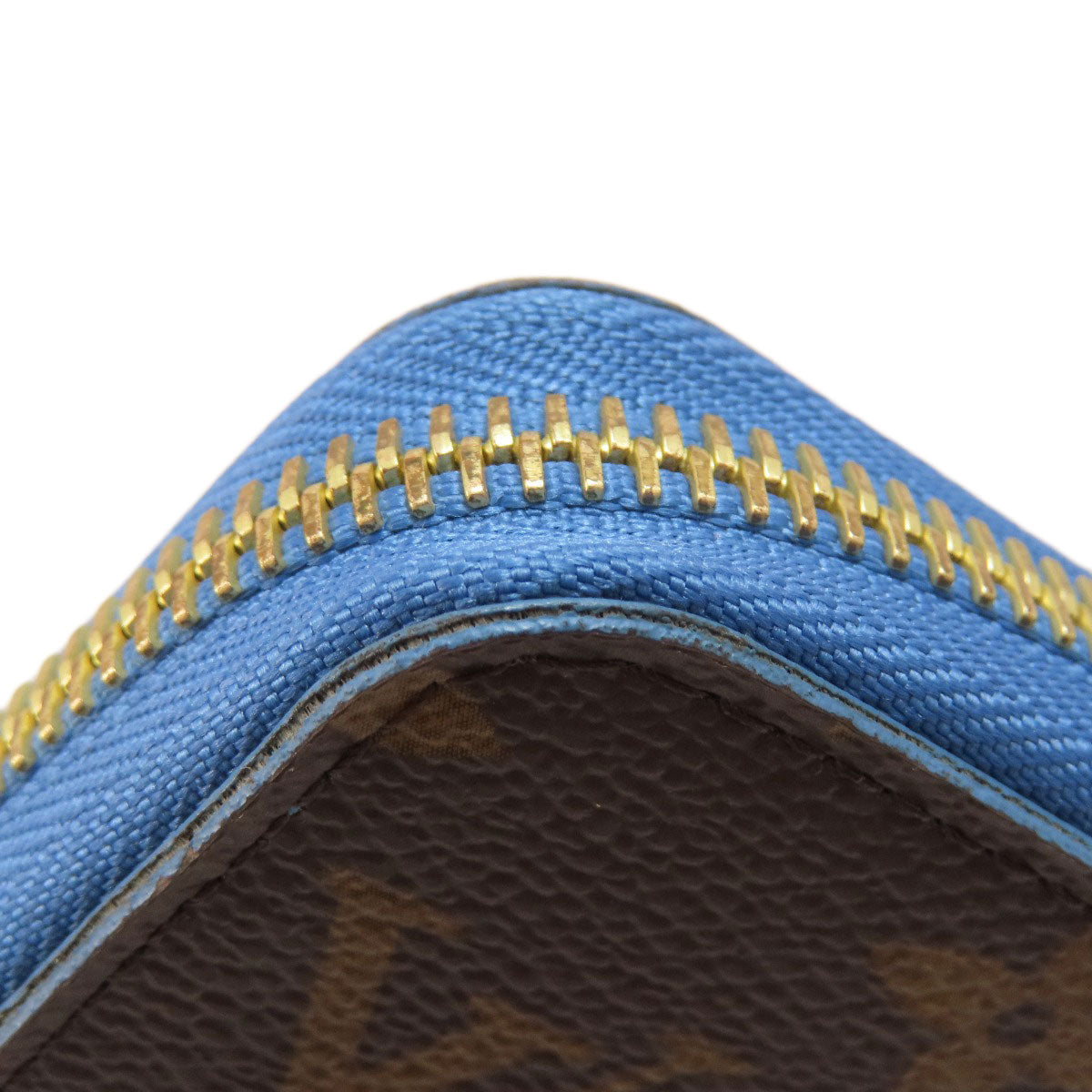 LOUIS VUITTON ルイヴィトン M63894 ジッピー・ウォレット モノグラム ブルージーン 長財布（小銭入れあり） モノグラムキャンバス レディース 中古