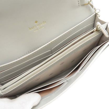 kate spade ケイトスペード チェーンウォレット ロゴモチーフ 長財布（小銭入れあり） レザー レディース 中古